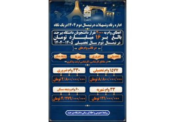 پرداخت بیش از ۱۶ میلیارد تومان وام به حدود ۲ هزار دانشجوی دانشگاه بیرجند